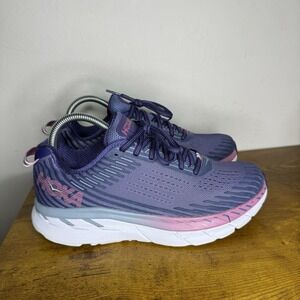 Hoka One One Clifton 5 Running Shoes Women's Size 8.5 Purple